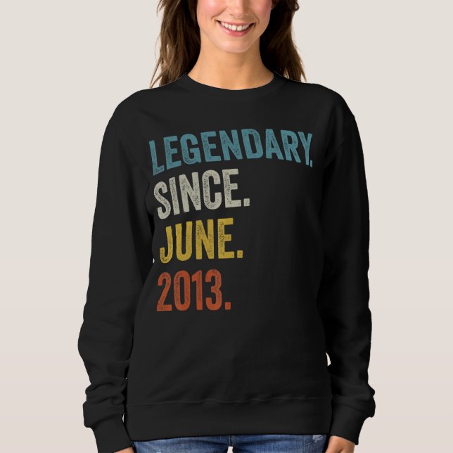 Sudadera Legendario de 9 años desde junio de 2013 Noveno cu (Anverso)