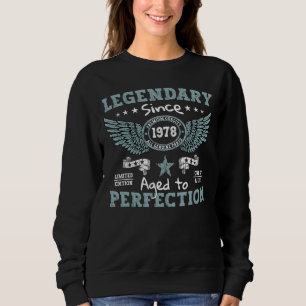 Sudadera Legendario desde 1978 45 años Cumpleaños de hombre