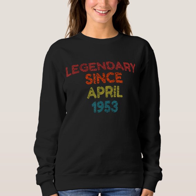 Sudadera Legendario desde abril de 1953 cumpleaños retro (Anverso)