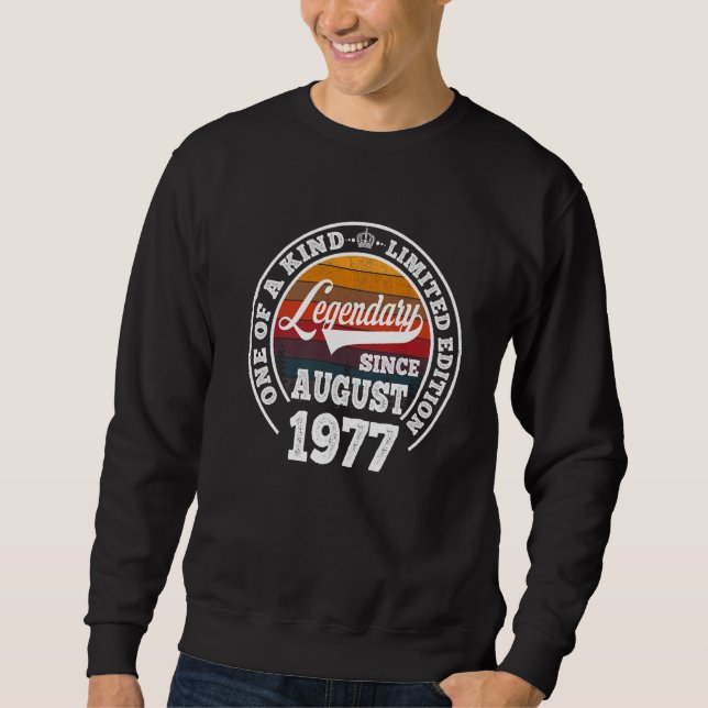 Sudadera Legendario desde agosto de 1977 45 años (Anverso)