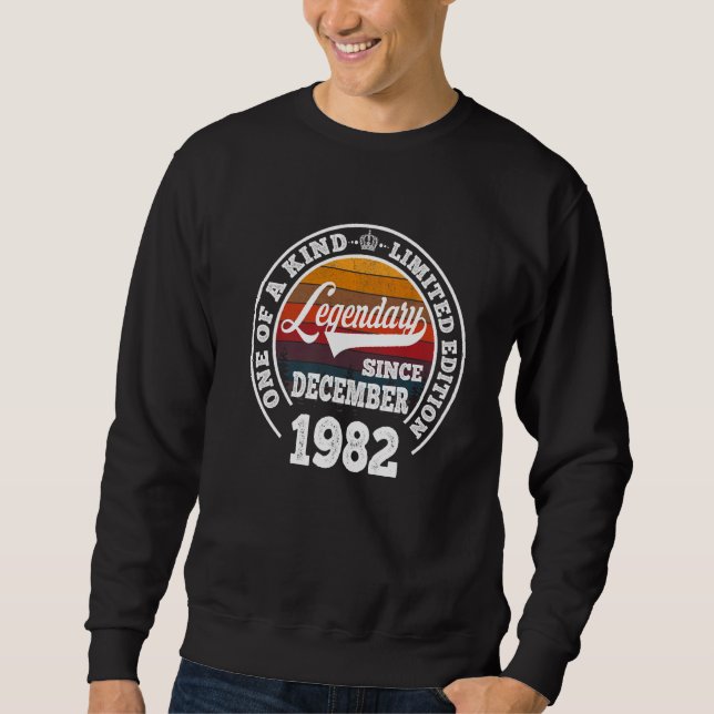 Sudadera Legendario desde diciembre de 1982 40º cumpleaños  (Anverso)