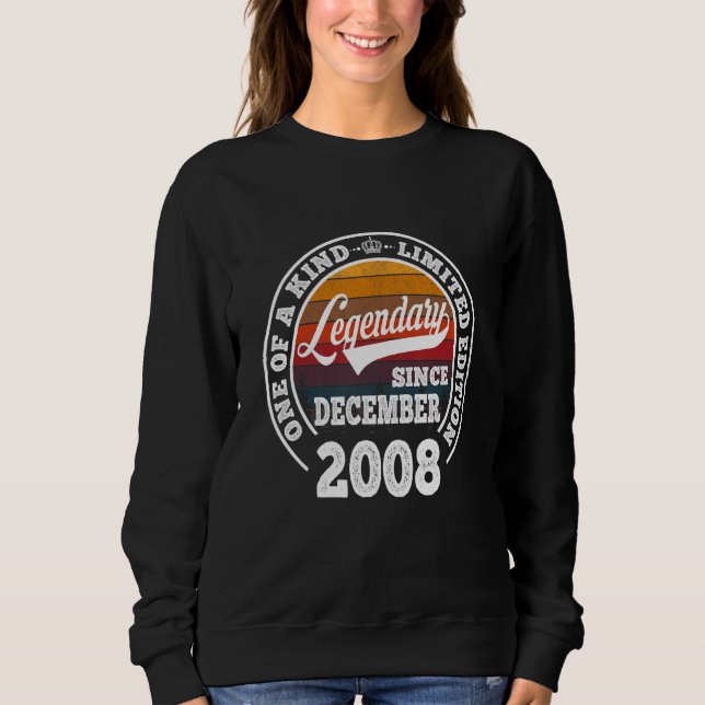 Sudadera Legendario desde diciembre de 2008 14º cumpleaños  (Anverso)