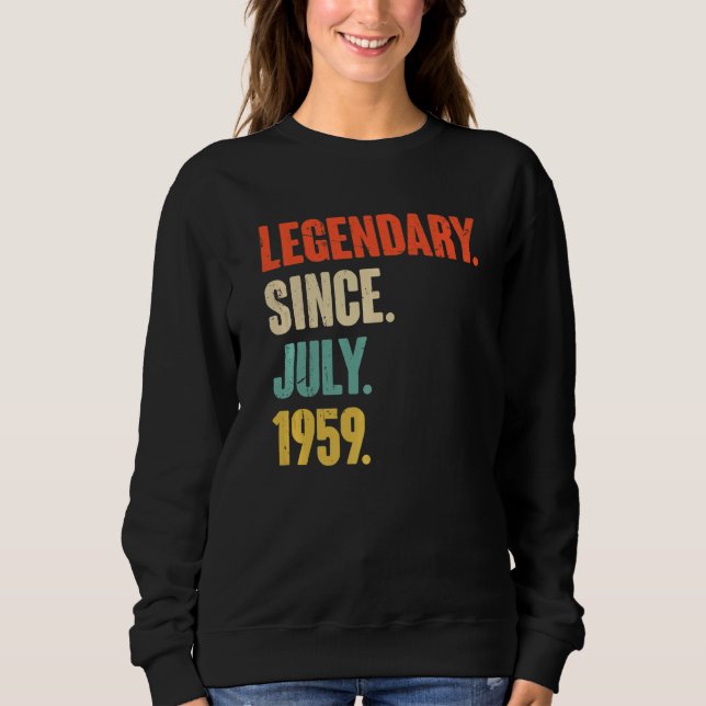 Sudadera Legendario desde julio de 1959 63 años (Anverso)