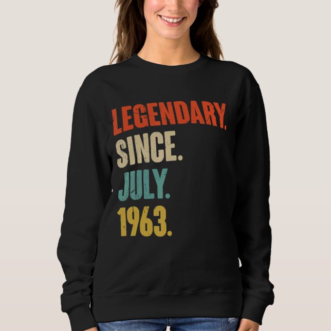 Sudadera Legendario desde julio de 1963 59 años (Anverso)