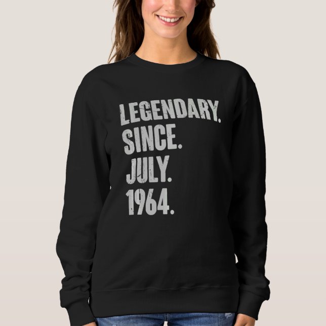 Sudadera Legendario desde julio de 1964 58 años (Anverso)