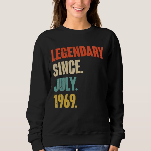Sudadera Legendario desde julio de 1969 53 años (Anverso)