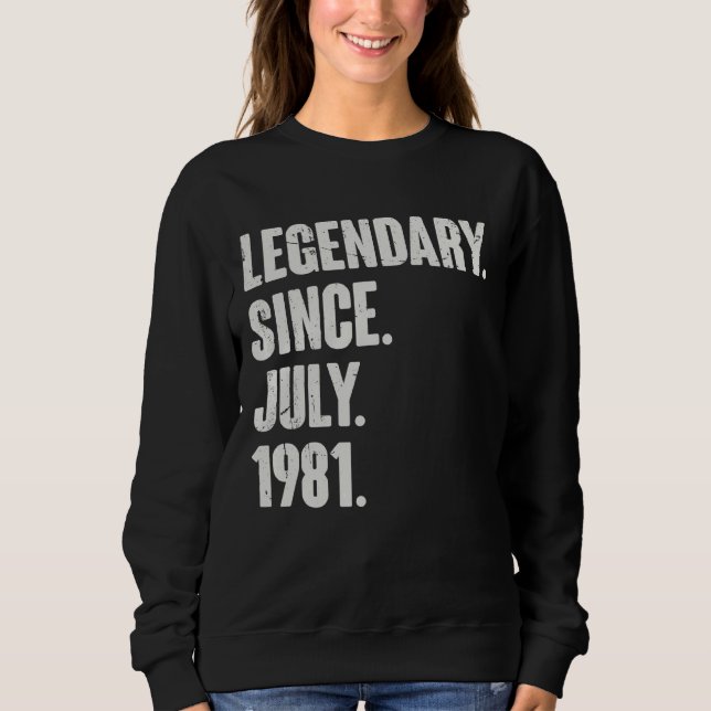 Sudadera Legendario desde julio de 1981 41 años (Anverso)