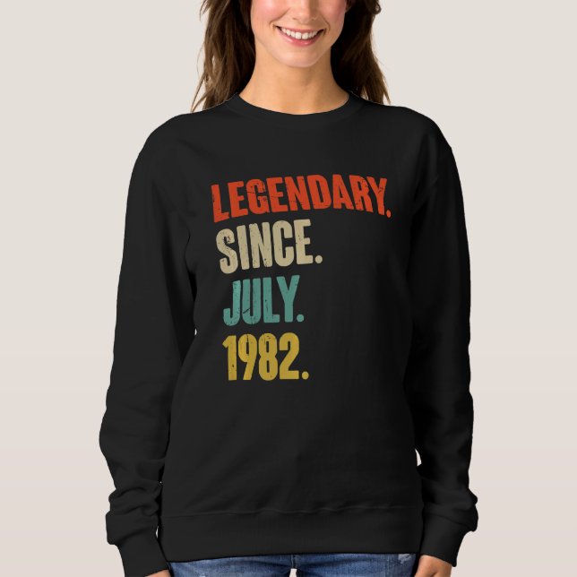 Sudadera Legendario desde julio de 1982 40 años (Anverso)