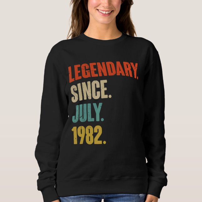 Sudadera Legendario desde julio de 1982 40 años (Anverso)