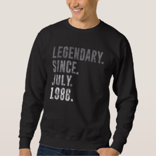Sudadera Legendario desde julio de 1986 36ª cosecha de cump
