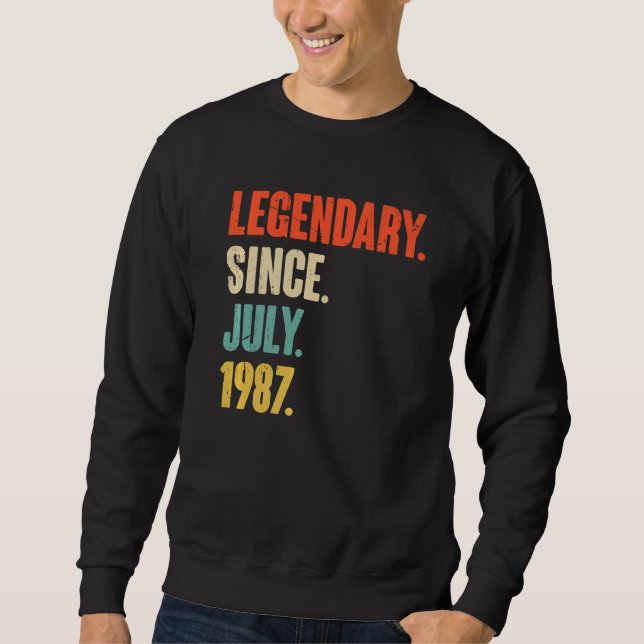 Sudadera Legendario desde julio de 1987 35 años (Anverso)