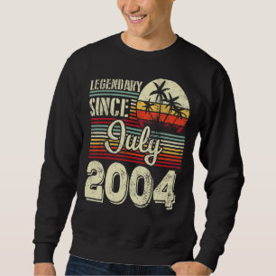 Sudadera Legendario desde julio de 2004 Feliz cumpleaños 18