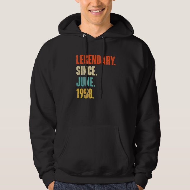 Sudadera Legendario desde junio de 1958 64 años (Anverso)