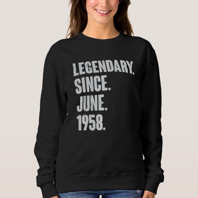 Sudadera Legendario desde junio de 1958 64 años (Anverso)