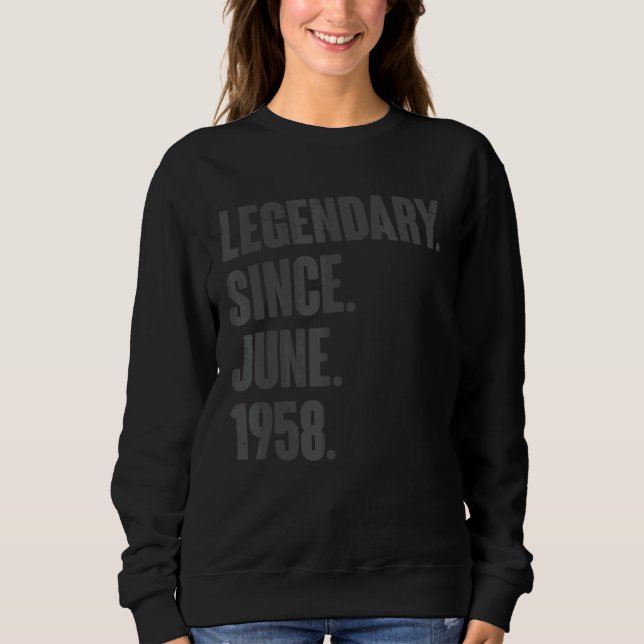 Sudadera Legendario desde junio de 1958 64 años (Anverso)