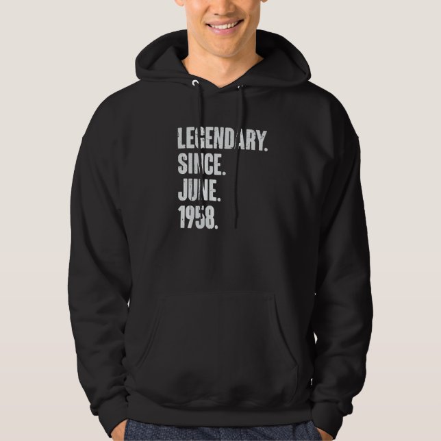Sudadera Legendario desde junio de 1958 64 años (Anverso)