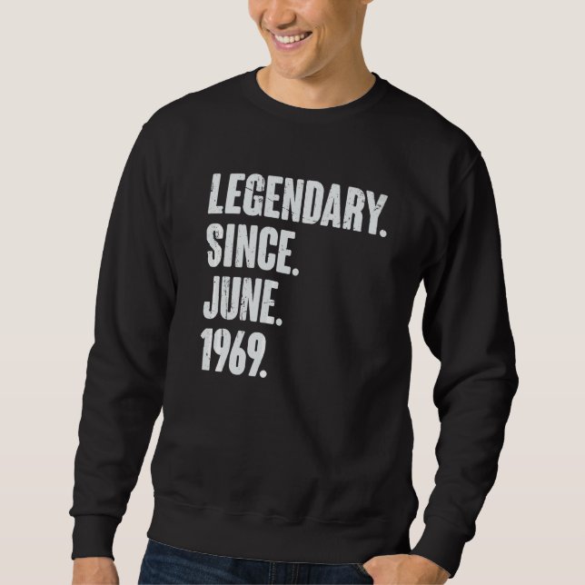 Sudadera Legendario desde junio de 1969 53 años (Anverso)