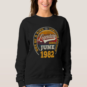 Sudadera Legendario desde junio de 1982 40º cumpleaños 40 a