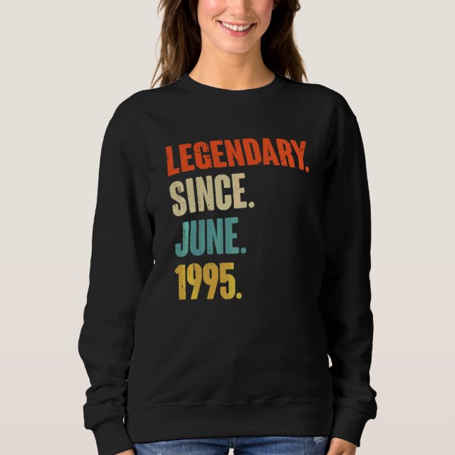 Sudadera Legendario desde junio de 1995 27 años (Anverso)