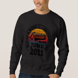 Sudadera Legendario desde junio de 2011 11º cumpleaños 11 a