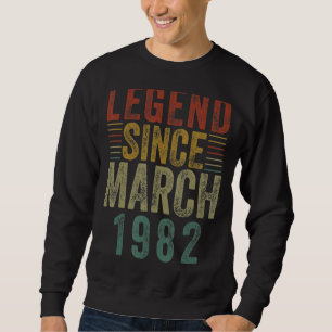 Sudadera Legendario desde marzo de 1982 40º cumpleaños