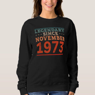 Sudadera Legendario desde noviembre de 1973 nacido en el na