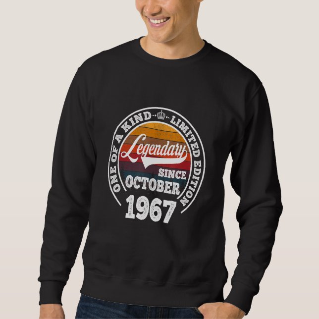 Sudadera Legendario desde octubre de 1967 55º cumpleaños 55 (Anverso)