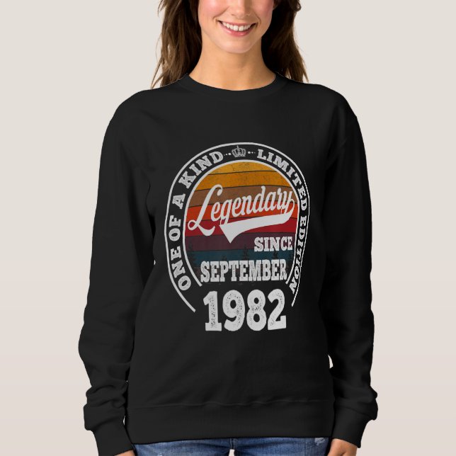 Sudadera Legendario desde septiembre de 1982 40º cumpleaños (Anverso)
