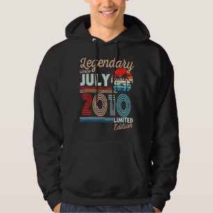 Sudadera Legendario Julio 2010 Feliz cumpleaños 12 años de 