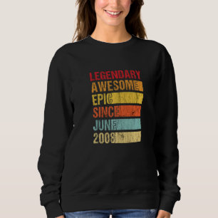 Sudadera Legendario vintage asombroso épico desde junio de 