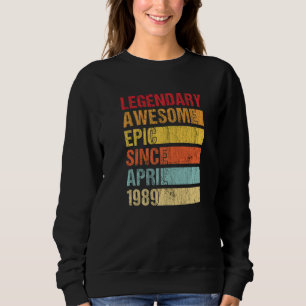 Sudadera Legendario Vintage e impresionante épico desde abr