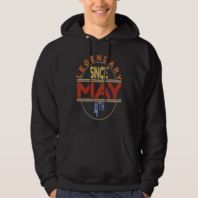 Sudadera Legendary Since May 4th Vintage Birthday (Anverso)
