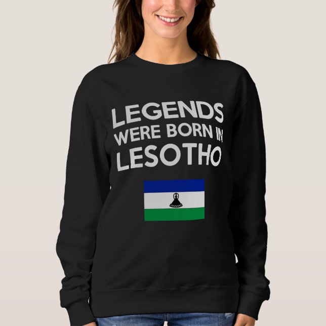 Sudadera Legends Were Born In Lesotho Basotho Flag Pride Ro (Anverso)
