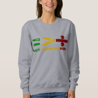 Sudadera l'égualité est plus grande que la division