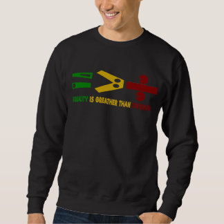 Sudadera l'égualité est plus grande que la division
