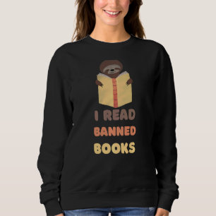 Sudadera Leí a un lector de libros prohibido Bookworm Sloth
