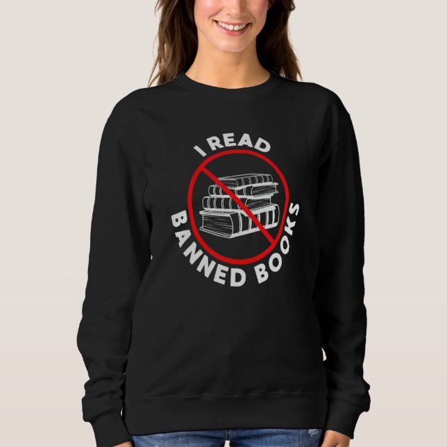 Sudadera Leí Libros Prohibidos Libro Worm Bibliophile Book  (Anverso)