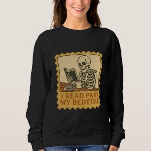 Sudadera Leí Más Allá De Mi Hora De Cama - Libro Gótico Ske