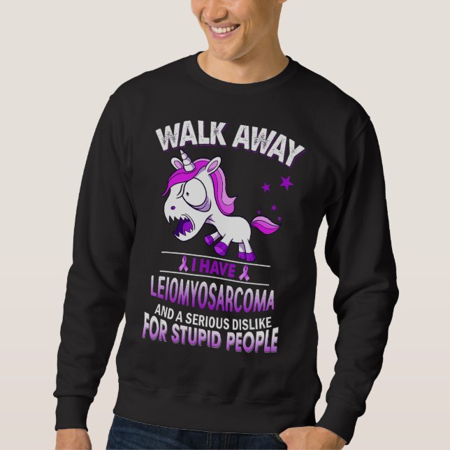Sudadera Leiomyosarcoma Grumpy Unicornio Tengo Leiomyosarco (Anverso)