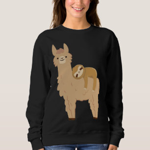 Sudadera Lema Adorable Relajándose En Una Llama Graciosa Ll