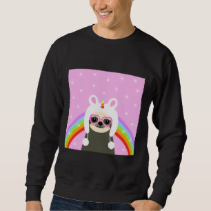 Sudadera Lema de arcoiris suave princesa rosa de unicornio