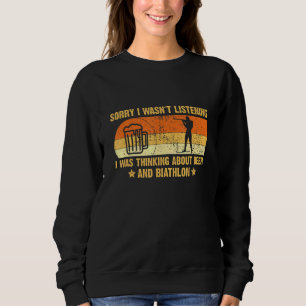 Sudadera Lema De Biatlón Y Cerveza - Vintage De Biatlón Ret