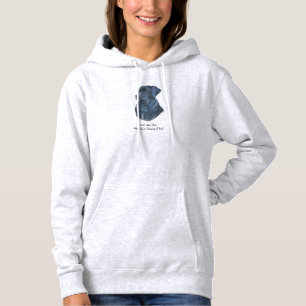 Sudadera lema divertido con portaite de perro labrador negr