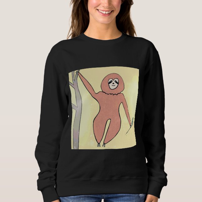 Sudadera Lema feliz en un árbol (Anverso)