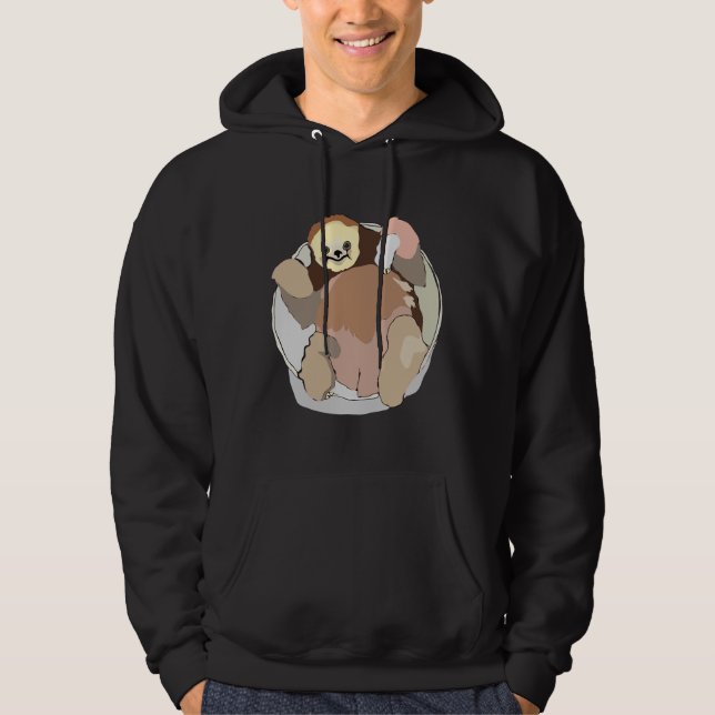 Sudadera Lema feliz relajación ajuste relajado (Anverso)