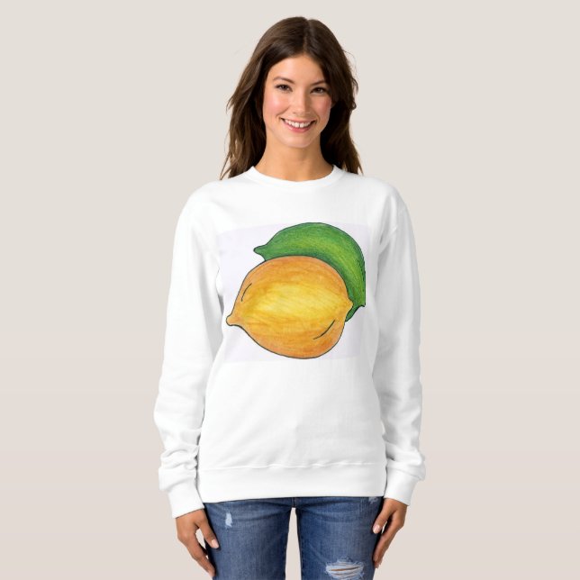 Sudadera Lemon Lime Citrus Fruit Lemons Limes Sweatshirt (Anverso completo)