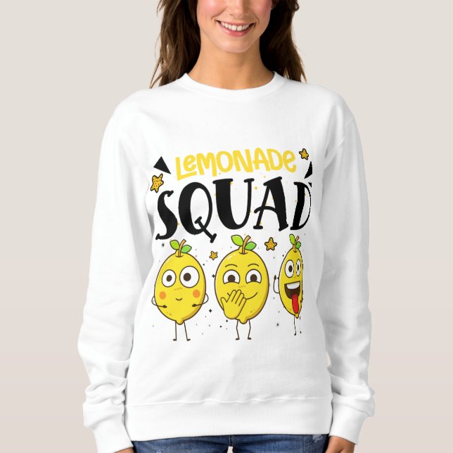 Sudadera Lemonade Squad Summer Funny Lemon Fruit Amantes (Anverso)