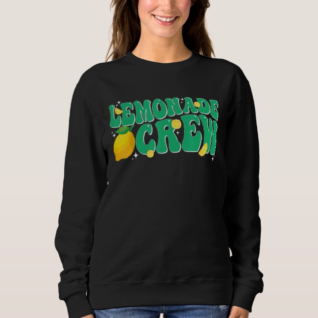 Sudadera Lemonade Stand Crew Boss Lemon Juice Retro Groovy  (Anverso)