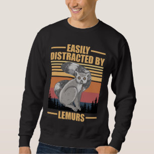 Sudadera lémures divertidos fácilmente distraídos por lémur