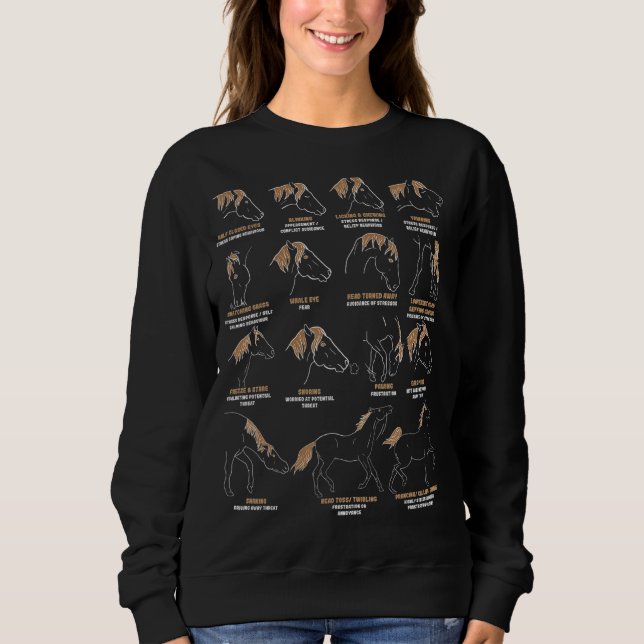 Sudadera Lenguaje De Caballo Lo Que Mi Caballo Quiere Decir (Anverso)